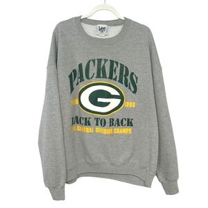 Lee Sport 90s Packers Sweatshirt XL Made USA Vintage NFL‎ Crewneck Nutmeg Mills